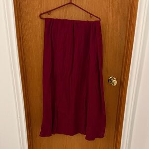 Sezane Deep Red/ Majenta Maxi Skirt